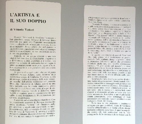 L' artista e il suo doppio - Vittorio Vettori - copertina