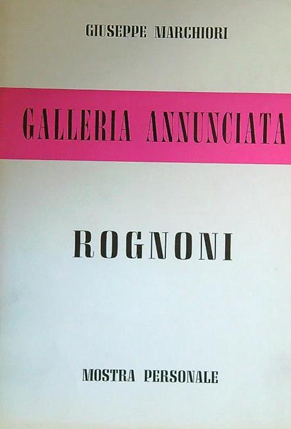Bognoni - Giuseppe Marchiori - copertina