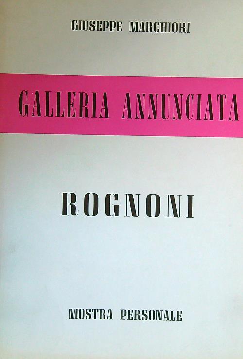 Bognoni - Giuseppe Marchiori - copertina