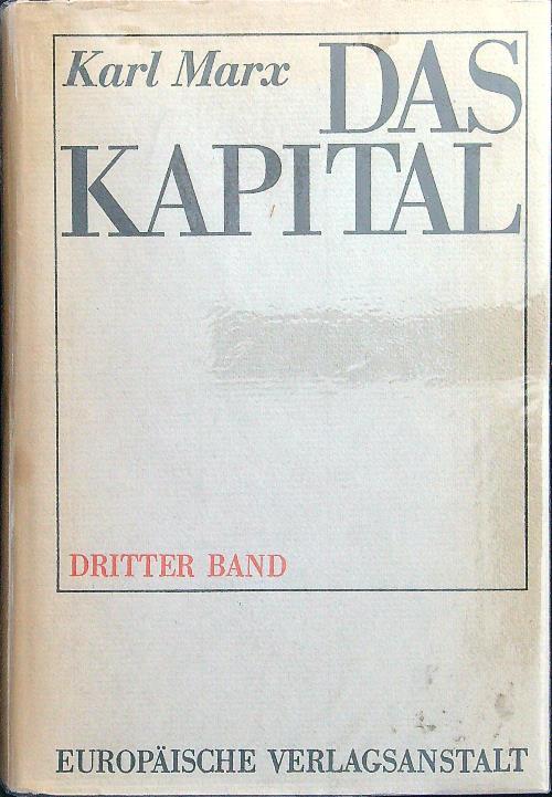 Das Kapital III - Marx - copertina