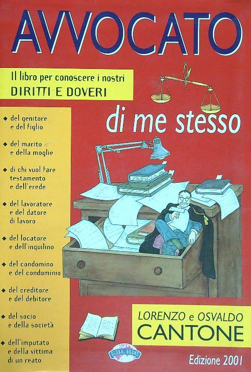 Avvocato di me stesso - Lorenzo Cantone - copertina