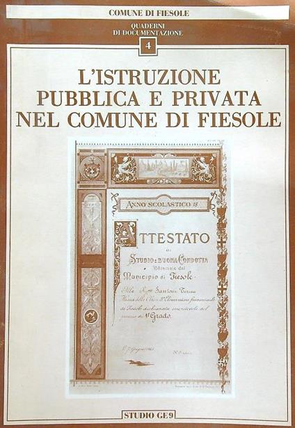 L' istruzione pubblica e privata nel comune di Fiesole - Marcella Caioli - copertina