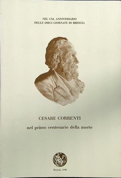 Cesare Correnti nel primo centenario della morte - copertina