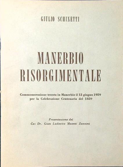 Manerbio risorgimentale - Giulio Schinetti - copertina
