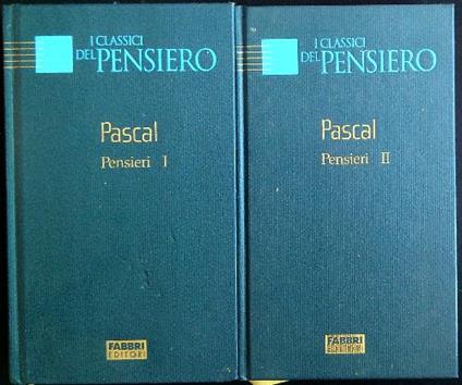 Pensieri. 2 Volumi - Blaise Pascal - copertina