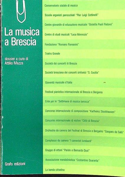 La musica a Brescia - Attilio Mazza - copertina