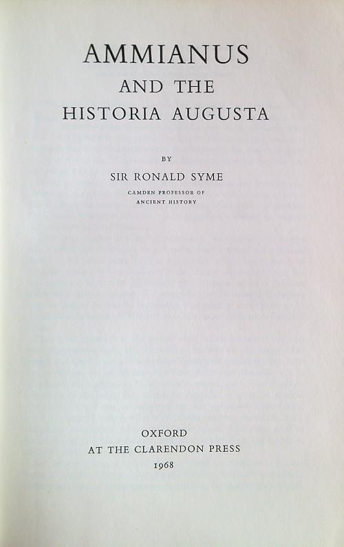 Ammianus and the historia augusta