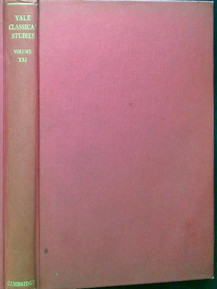 Yale Classical Studies - Volume XXI - Christopher M. Dawson - copertina