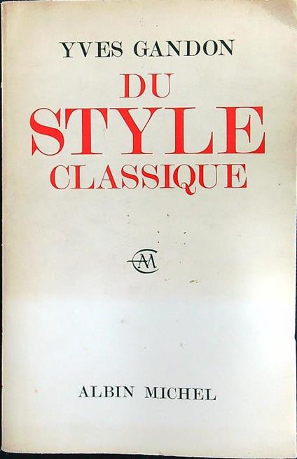 Du style classique - Yves Gandon - copertina