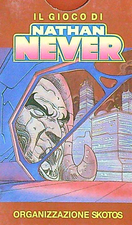 Il gioco di Nathan Never. Organizzazione Skotos - mazzo di carte - copertina