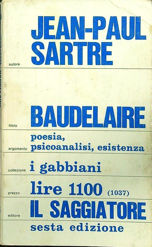 Baudelaire - Jean-Paul Sartre - copertina