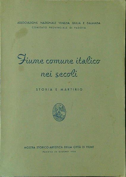 Fiume comune Italico nei secoli - copertina
