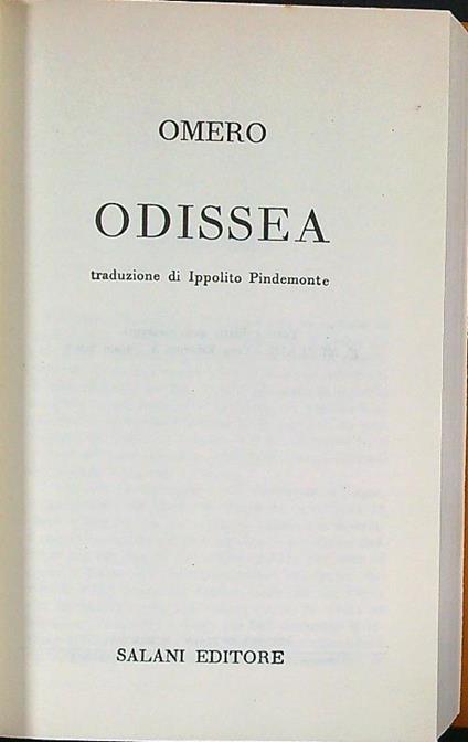Odissea - Omero - copertina