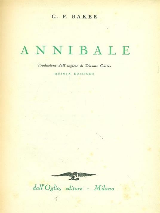 Annibale - G.P. Baker - copertina