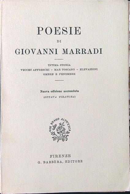 Poesie - Giovanni Marradi - copertina