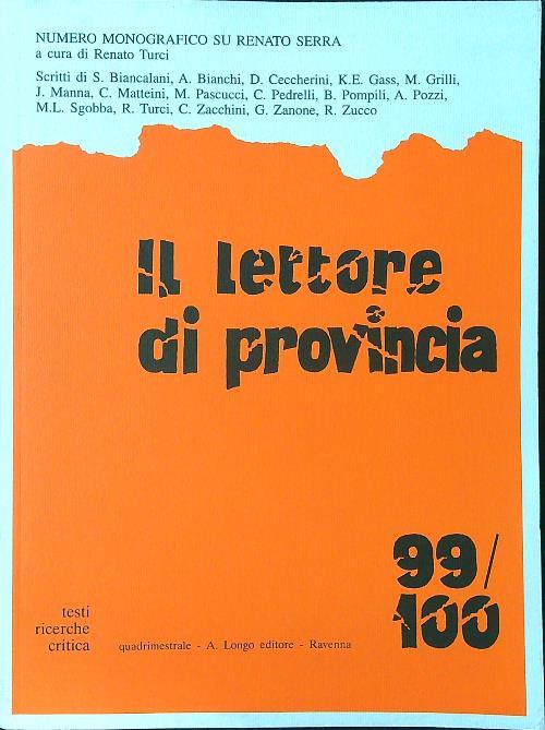 Il lettore di provincia n. 99-100/agosto-dicembre 1997