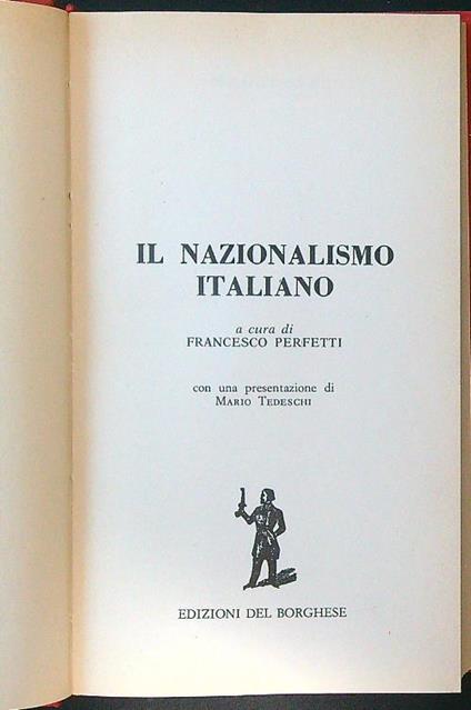 Il nazionalismo italiano - Francesco Perfetti - copertina