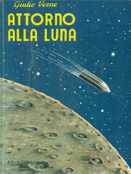 Attorno alla luna - Giulio Verne - copertina