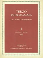 Terzo programma quaderni trimestrali 1/gennaio-marzo 1961