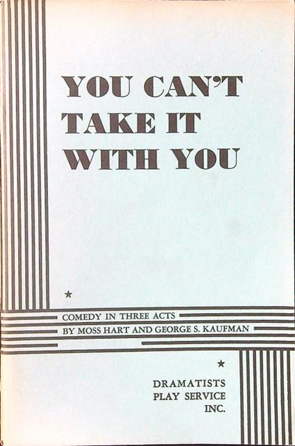 You can't take it with you - Hart - copertina