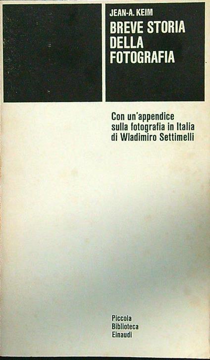 Breve storia della fotografia - Jean-A Keim - copertina