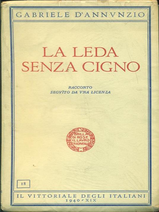 La Leda senza cigno - Gabriele D'Annunzio - copertina