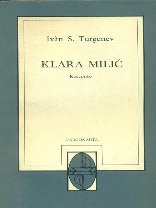 Klara Milic - Ivan Turgenev - copertina