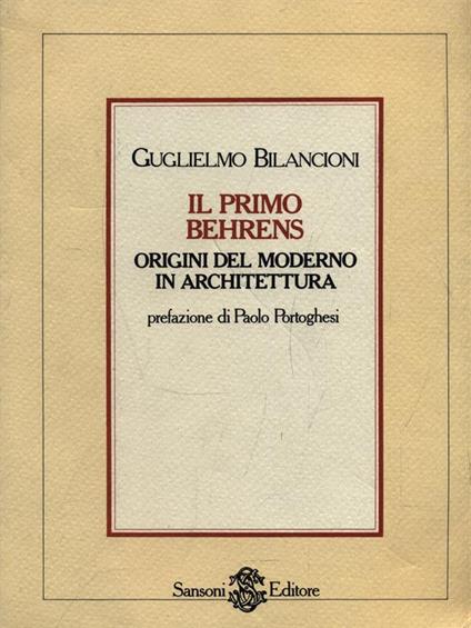 Il primo Behrens - Guglielmo Bilancioni - copertina