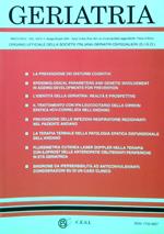 Geriatria - Vol XIII N. 3 - Maggio Giugno 2001