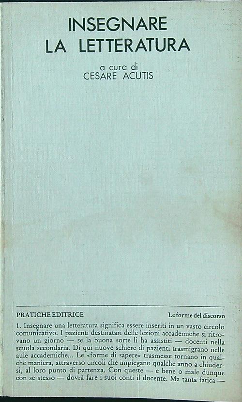 Insegnare la letteratura