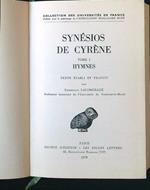 Synesios de Cyrene tome 1 Hymnes