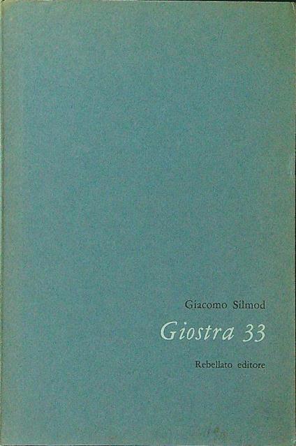 Giostra 33 - Giacomo Silmod - copertina