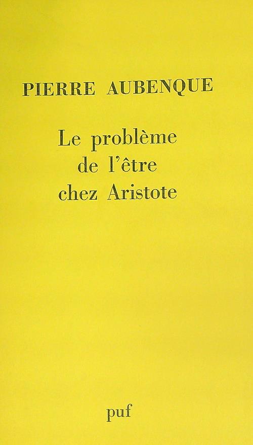 Le problème de l'être chez Aristote