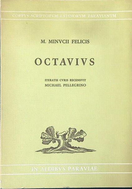 Octavius - M. Minucii Felicis - copertina