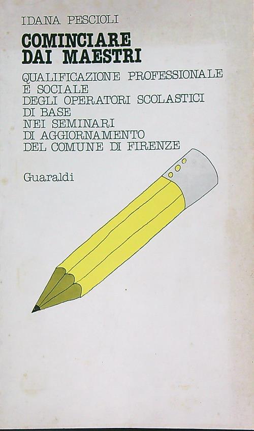 Cominciare dai maestri - Idana Pescioli - copertina