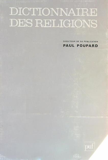 Dictionnaire des religions - Paul Poupard - copertina