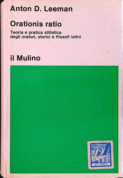 Orationis ratio - Anton D. Leeman - copertina