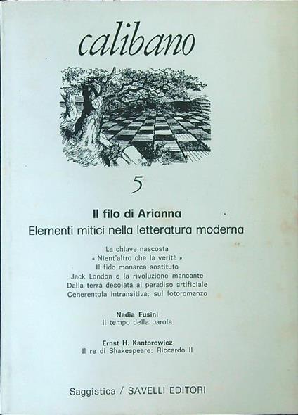 Il  filo di Arianna Elementi mitici nella letteratura moderna - copertina