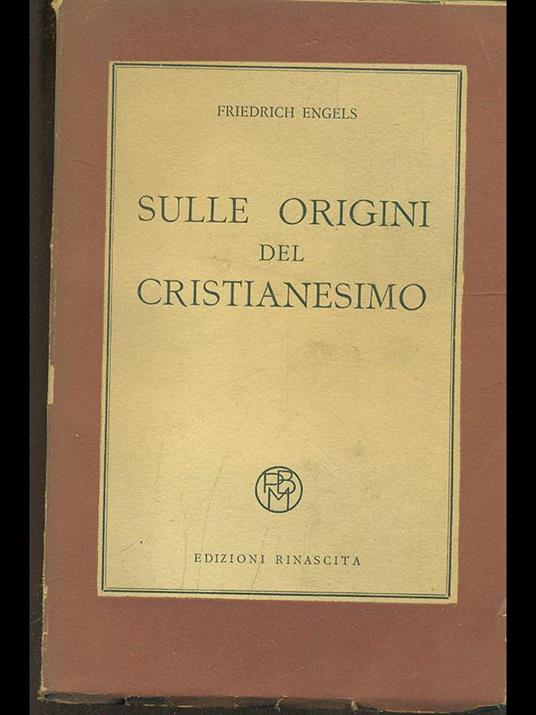 Sulle origini del Cristianesimo - Friedrich Engels - copertina