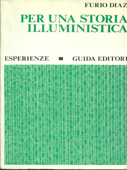 Per una storia illuministica - Furio Diaz - copertina