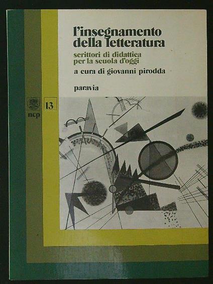 L' insegnamento della letteratura - Giovanni Pirodda - copertina
