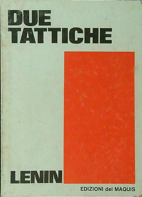 Due tattiche - Lenin - copertina