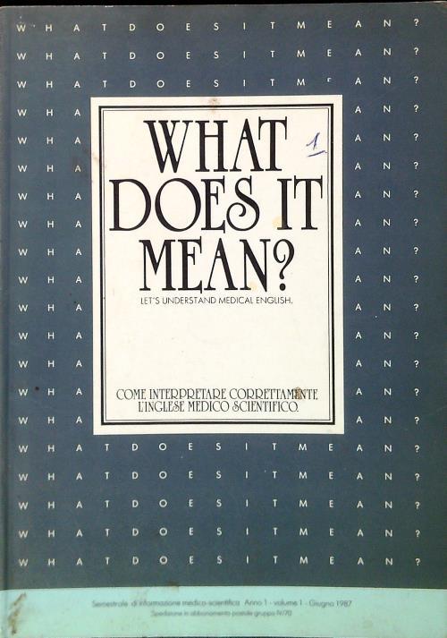What does it mean? 5 Volumi