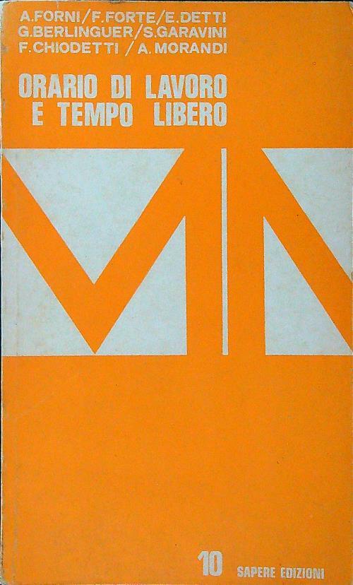 Orario di lavoro e tempo libero - copertina
