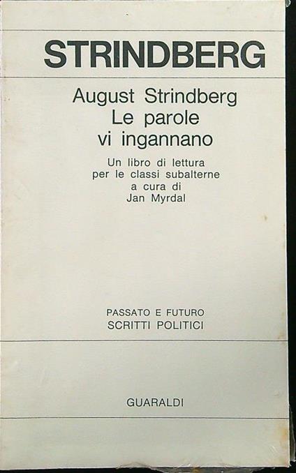 Le parole vi ingannano - August Strindberg - copertina
