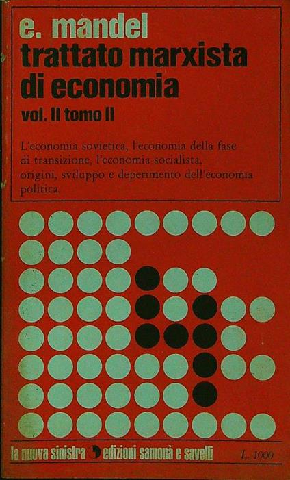Trattato marxista di economia vol. II tomo II - E. Mandel - copertina