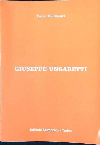 Giuseppe Ungaretti - Folco Portinari - copertina