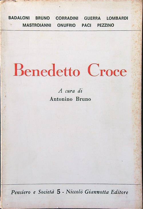 Benedetto Croce - Antonino Bruno - copertina