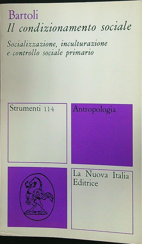Il condizionamento sociale - Bartoli - copertina