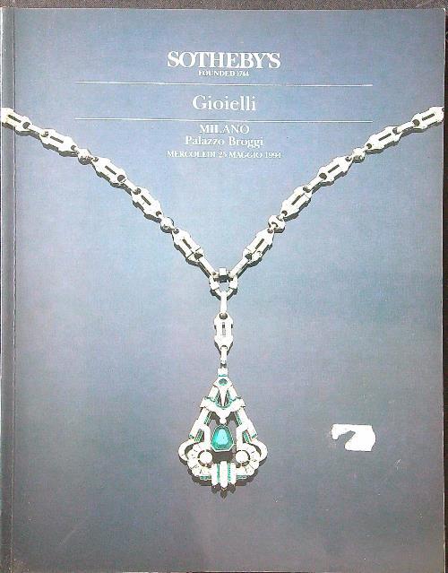Sotheby's Gioielli Milano Palazzo Broggi 25 maggio 1994 - copertina